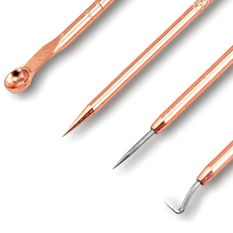 4Pcs Blackhead Removal Needles Black Dots Cleaner Stainless Steel Spot Extractor Acne Treatment Needle Face Clean Care Tool - Image 2