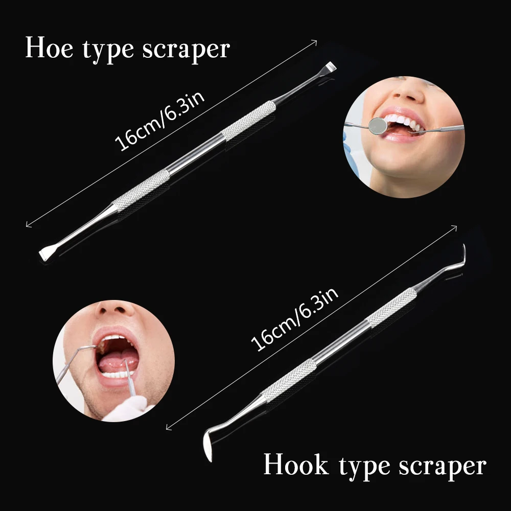 4Pcs Set Tartar Scraper Scaler Plaque Remover Teeth Cleaning Tool Dentist Dental Hygiene Kit Dental Calculus Remover Oral Care - Image 2