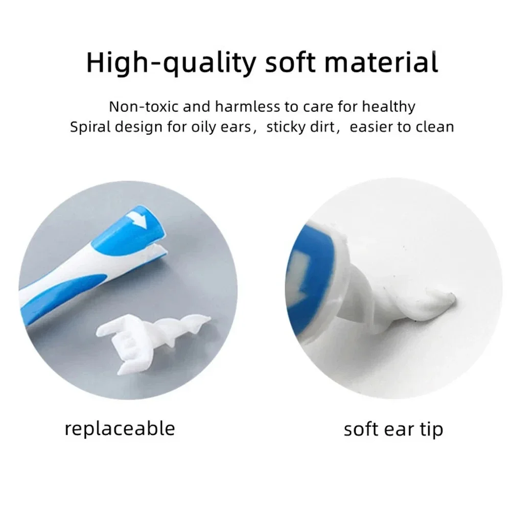 16 pcs Ear Cleaning Tools Tools Ear Scoop Cleaning Ear Wax Silicone Soft Spiral Beauty Care Gadget Portable Personal Hygiene Set - Image 4