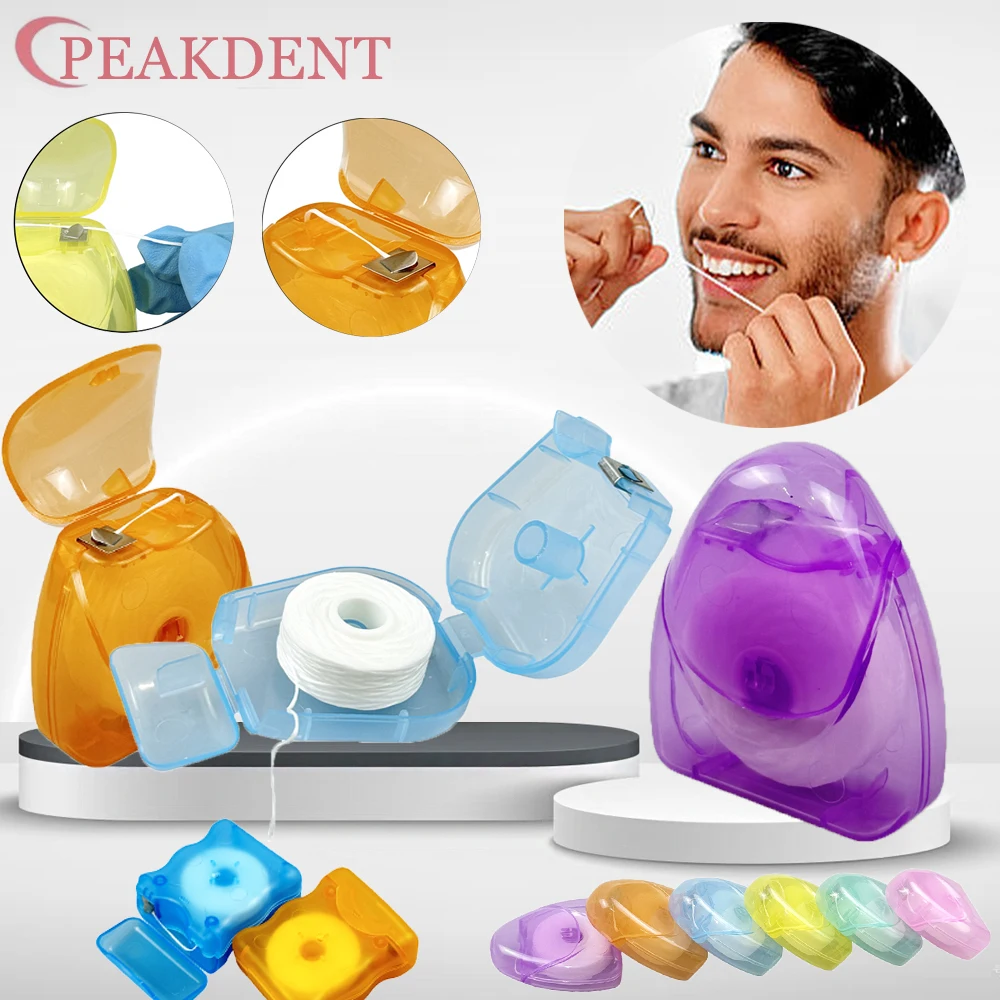 10pcs/pack Dental floss roll 50m Floss Portable Flosser Oral Hygiene Clean Wire for Interdental Cleaning and Oral Care