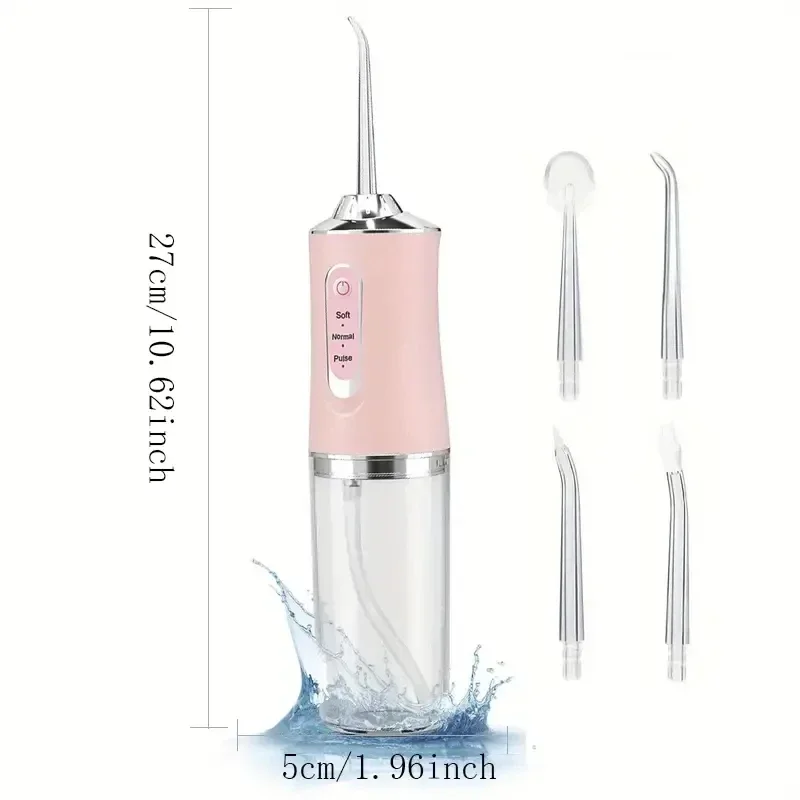 Portable Smart Electric Oral Irrigator Water Flosser 4 Jets 3 Modes Rechargeable Dental Water Jet Irrigator Dental Teeth Cleaner - Image 6