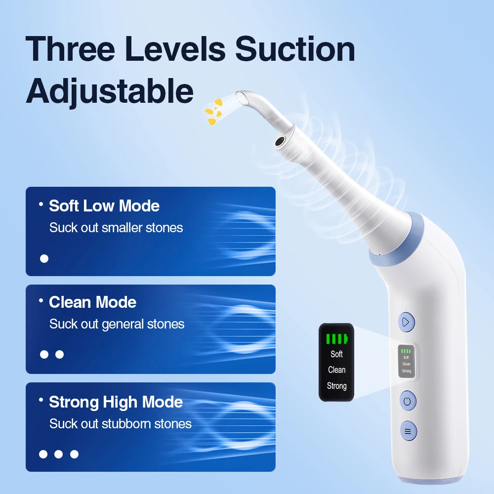 Electric Visible Vacuum Tonsil Stone Remover Kit with 3 Suction Modes Oral Care Tool for Tonsil Stones Removal Oral Fresh Care - Image 3